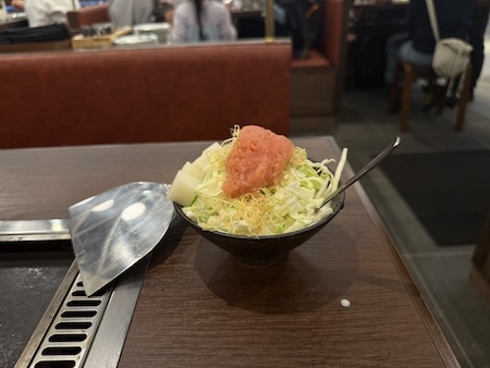 ワンビル　月島もんじゃ　筆者撮影